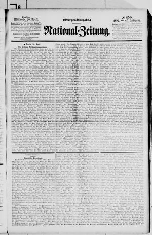 Nationalzeitung vom 20.04.1892