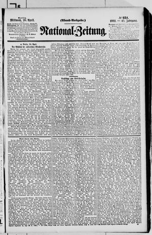 Nationalzeitung vom 20.04.1892