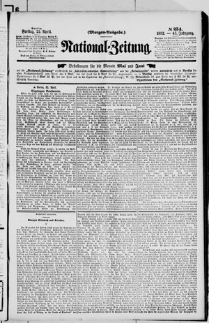 Nationalzeitung vom 22.04.1892
