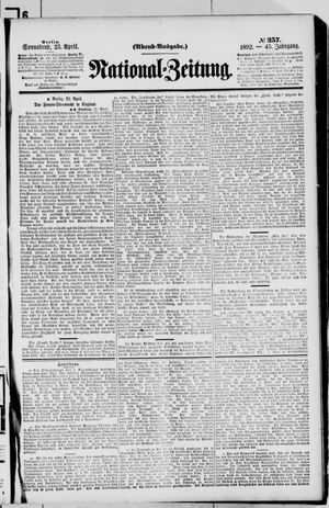 Nationalzeitung vom 23.04.1892