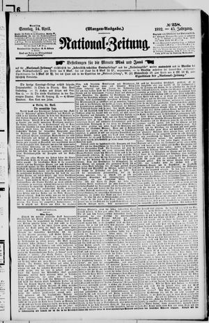 Nationalzeitung vom 24.04.1892