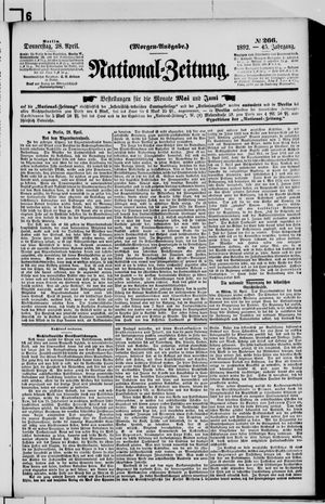 Nationalzeitung on Apr 28, 1892