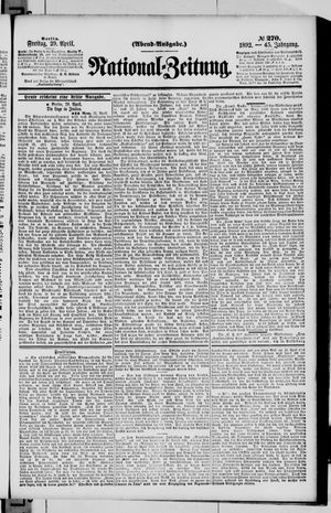Nationalzeitung vom 29.04.1892