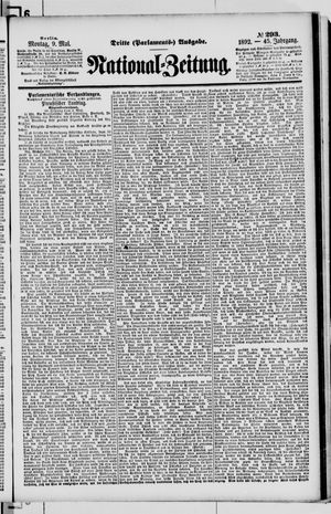 Nationalzeitung on May 9, 1892