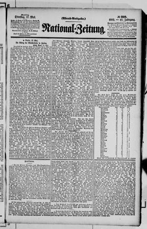 Nationalzeitung vom 17.05.1892