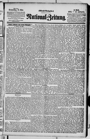 Nationalzeitung on May 19, 1892