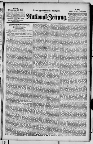 Nationalzeitung vom 19.05.1892