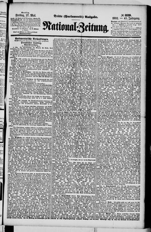 Nationalzeitung on May 27, 1892