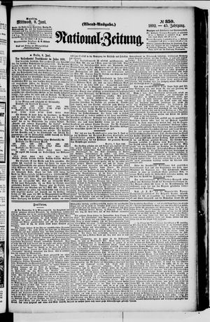 Nationalzeitung vom 08.06.1892