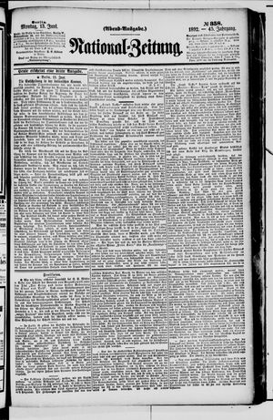Nationalzeitung vom 13.06.1892
