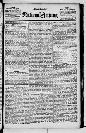 Nationalzeitung vom 15.06.1892