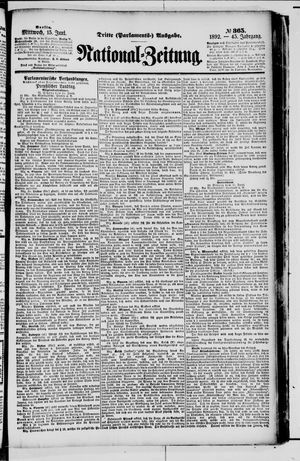 Nationalzeitung on Jun 15, 1892