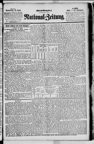 National-Zeitung vom 18.06.1892