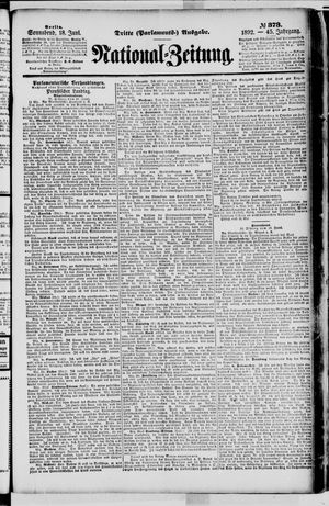 National-Zeitung vom 18.06.1892