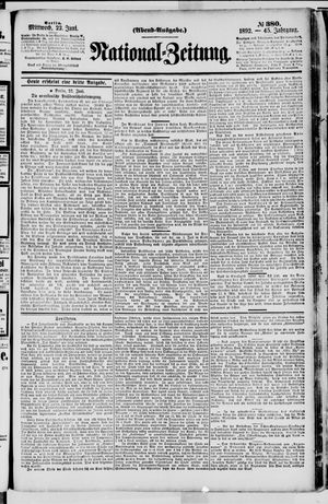 Nationalzeitung on Jun 22, 1892