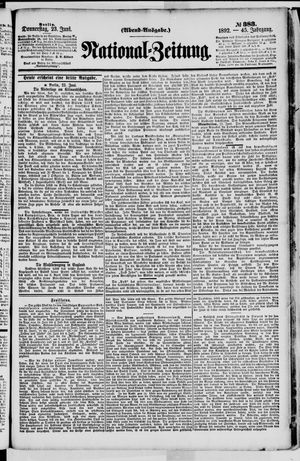 Nationalzeitung vom 23.06.1892