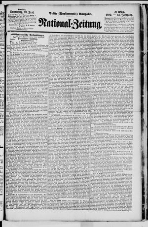 Nationalzeitung on Jun 23, 1892