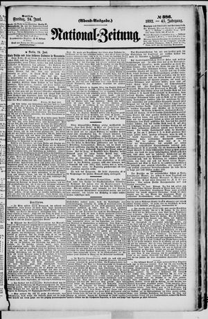 Nationalzeitung on Jun 24, 1892