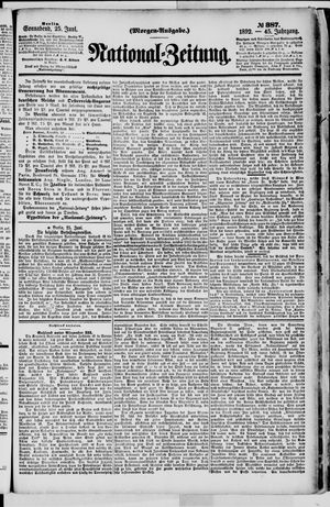 Nationalzeitung vom 25.06.1892