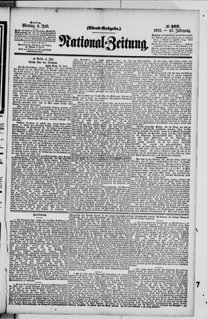 Nationalzeitung on Jul 4, 1892