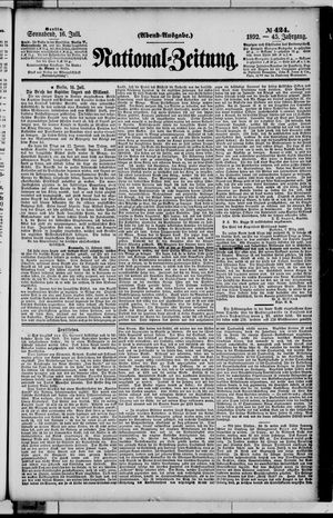 Nationalzeitung on Jul 16, 1892