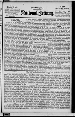 Nationalzeitung on Jul 18, 1892