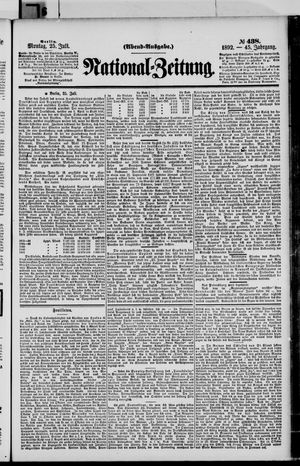 National-Zeitung vom 25.07.1892
