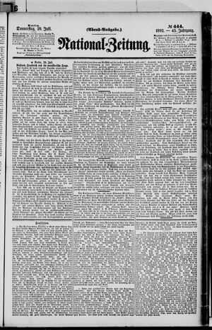 Nationalzeitung on Jul 28, 1892