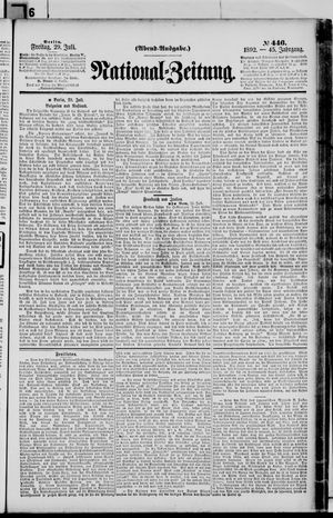 Nationalzeitung vom 29.07.1892