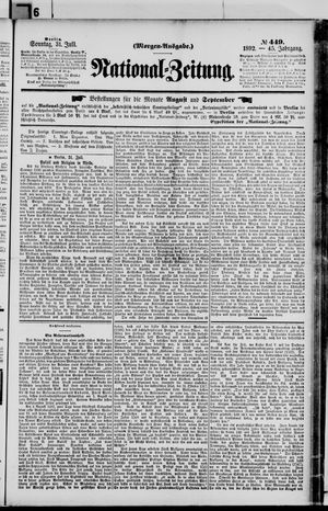 Nationalzeitung vom 31.07.1892