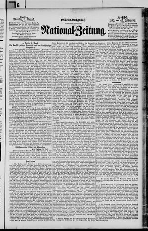 National-Zeitung vom 01.08.1892