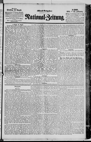 National-Zeitung vom 30.08.1892