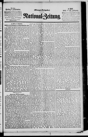 National-Zeitung vom 09.09.1892