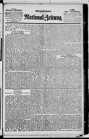 National-Zeitung vom 11.09.1892
