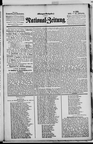 National-Zeitung vom 29.09.1892