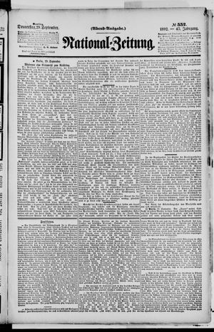 National-Zeitung vom 29.09.1892