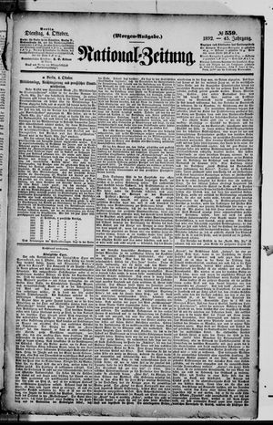 National-Zeitung vom 04.10.1892