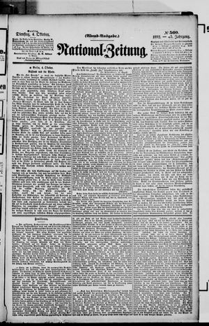 National-Zeitung vom 04.10.1892