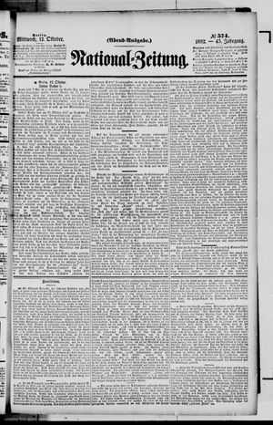 National-Zeitung vom 12.10.1892