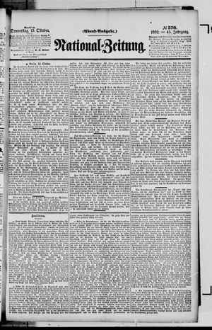 National-Zeitung vom 13.10.1892