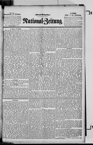 National-Zeitung vom 15.10.1892