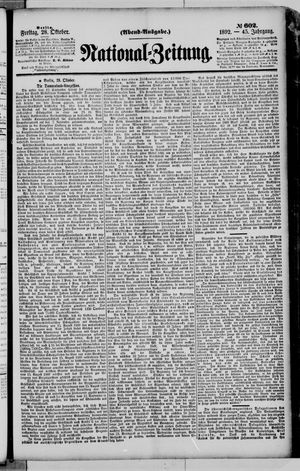 National-Zeitung vom 28.10.1892