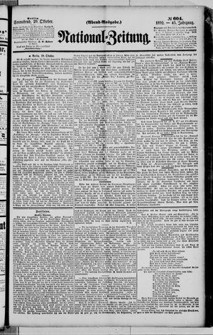 National-Zeitung vom 29.10.1892
