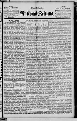 Nationalzeitung vom 02.11.1892