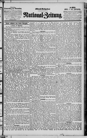 National-Zeitung vom 10.11.1892