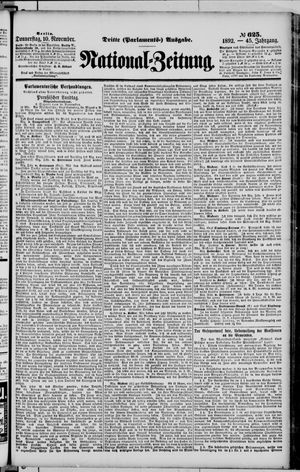 National-Zeitung vom 10.11.1892