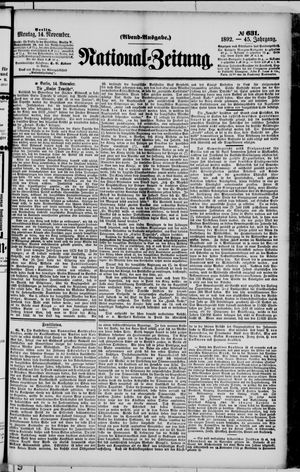 Nationalzeitung vom 14.11.1892