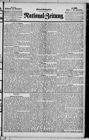National-Zeitung vom 16.11.1892