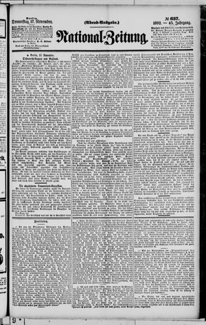 National-Zeitung vom 17.11.1892