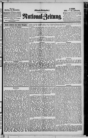 National-Zeitung vom 18.11.1892